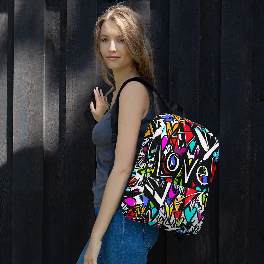 Backpack with Front Pocket "Finding Love