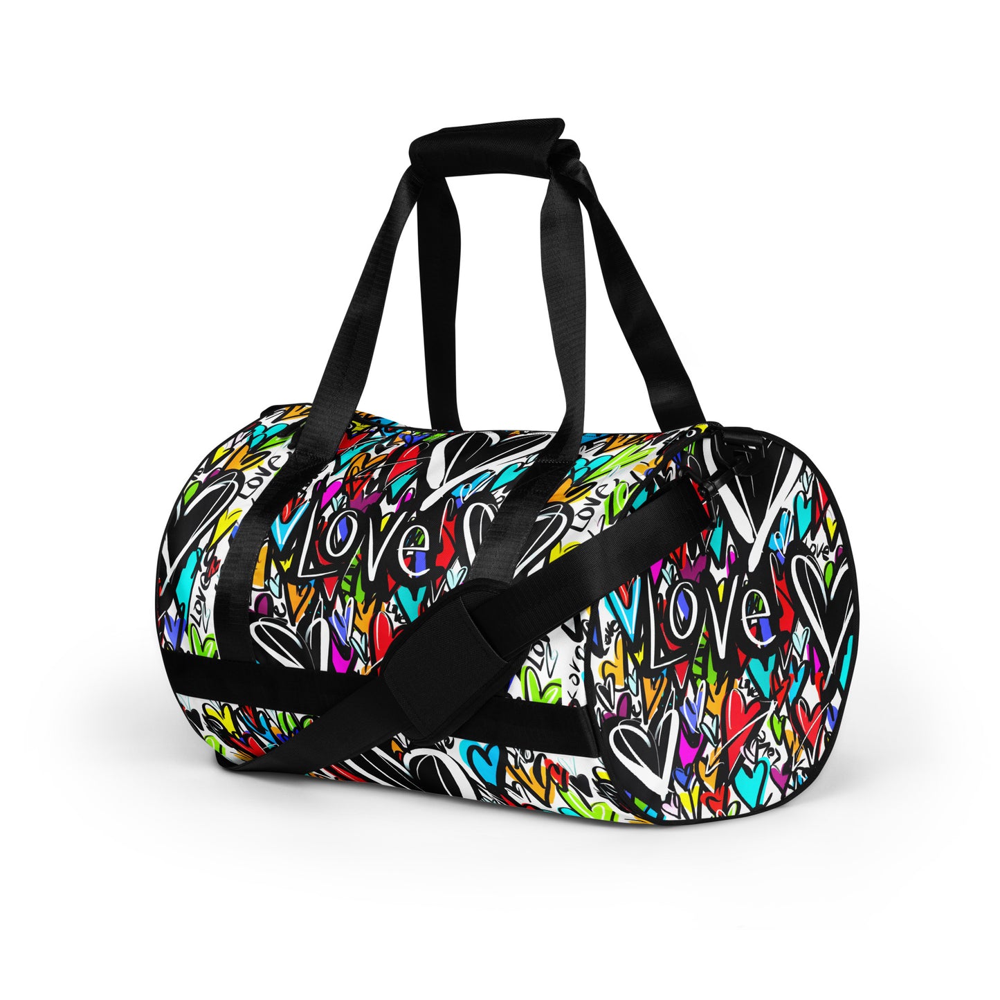All-over print gym bag "Finding Love"
