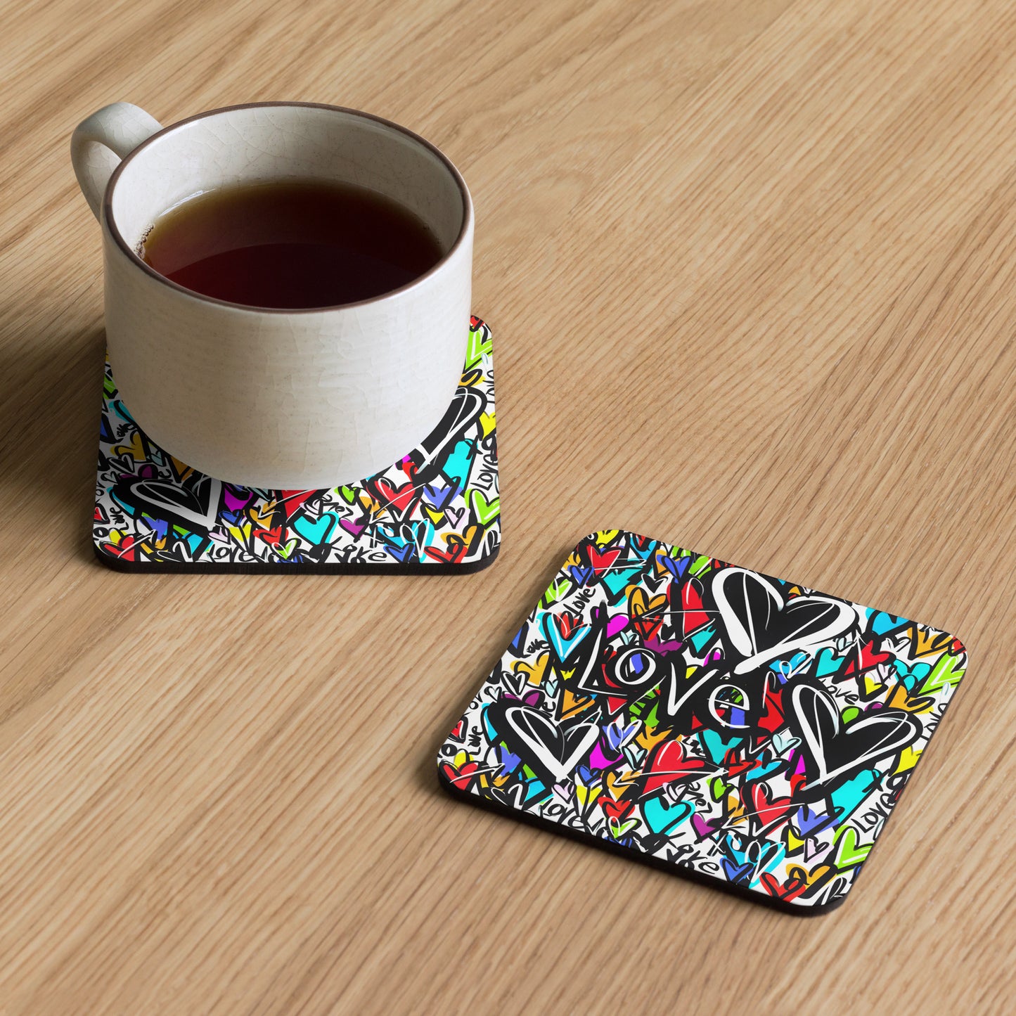 Cork-back coaster "Finding Love: