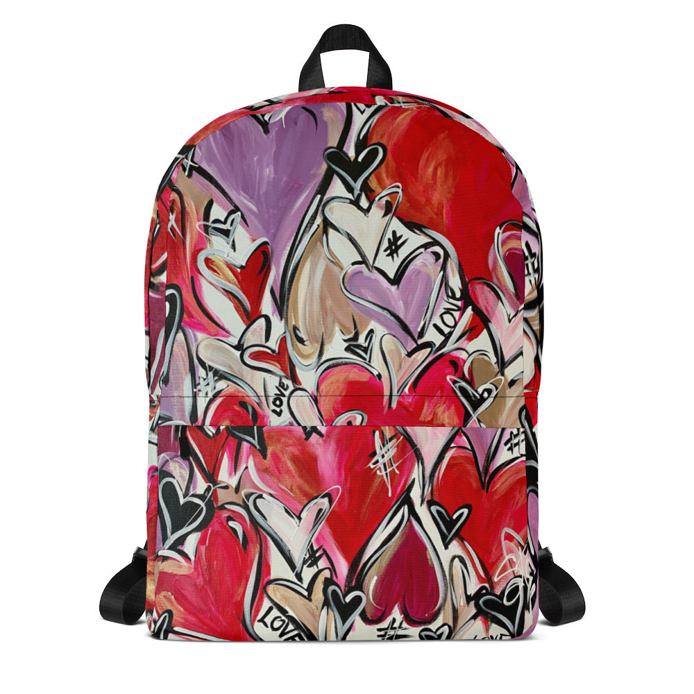 Backpack with Front Pocket #4 Love – StacydiGifts
