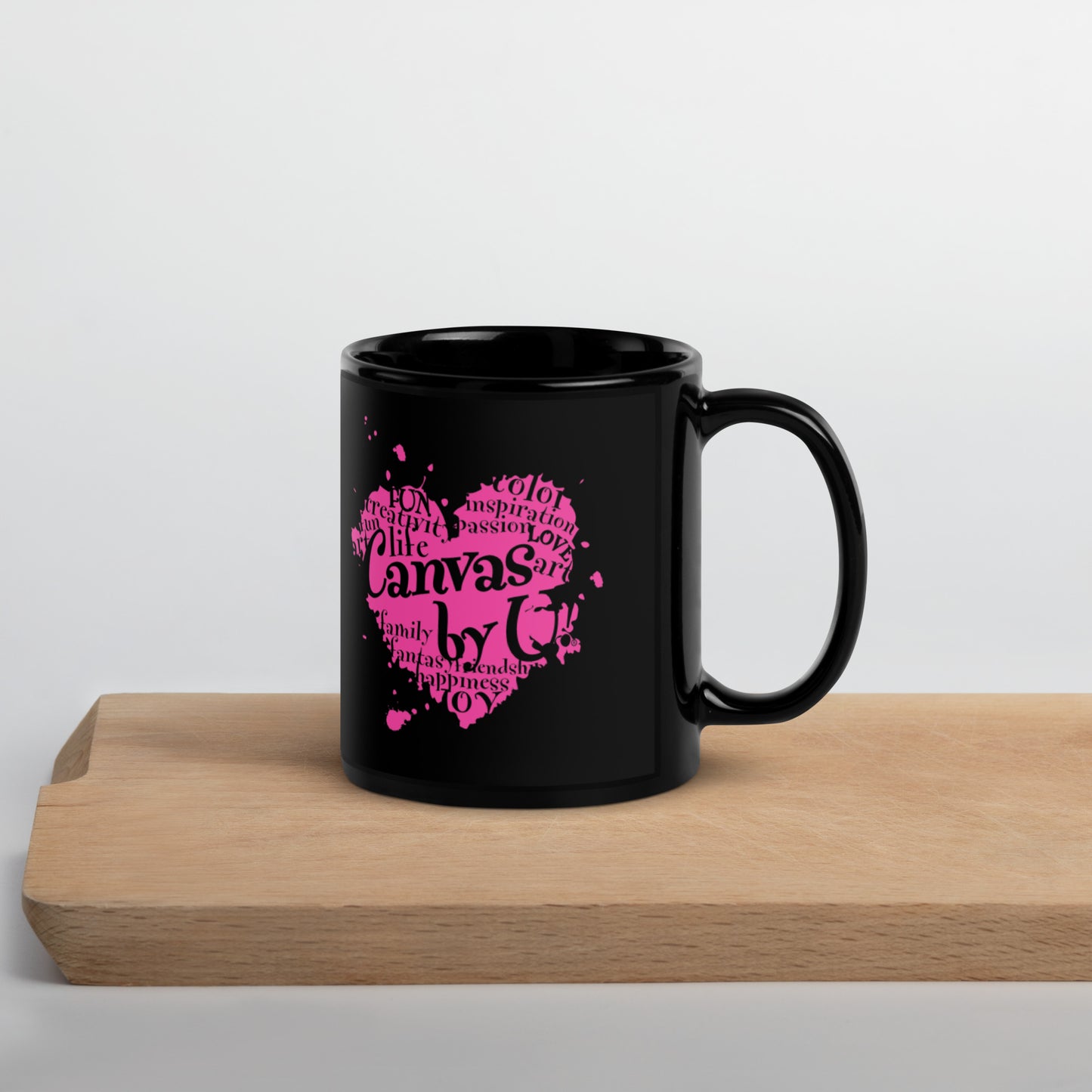 CanvasbyU! Black Glossy Mug