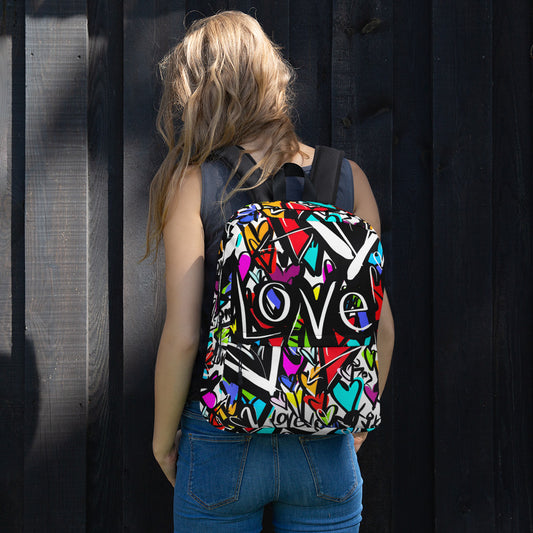 Backpack with Front Pocket "Finding Love