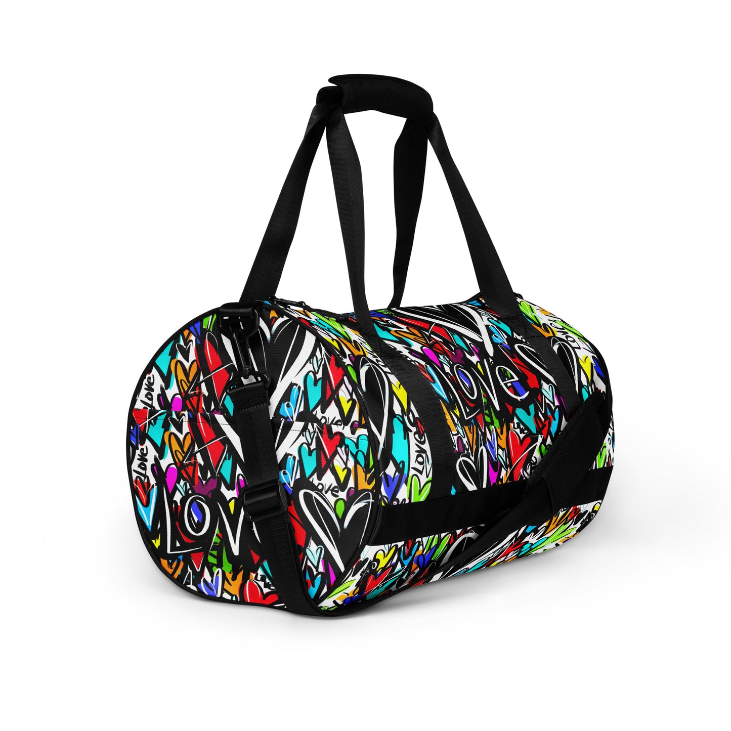 All-over print gym bag "Finding Love"