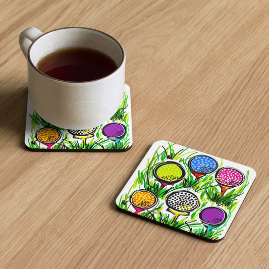 Cork-back coaster "My Balls"