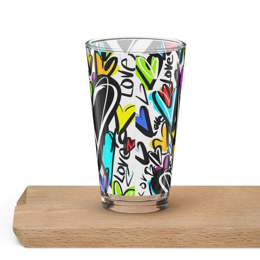 Shaker pint glass "Finding Love"