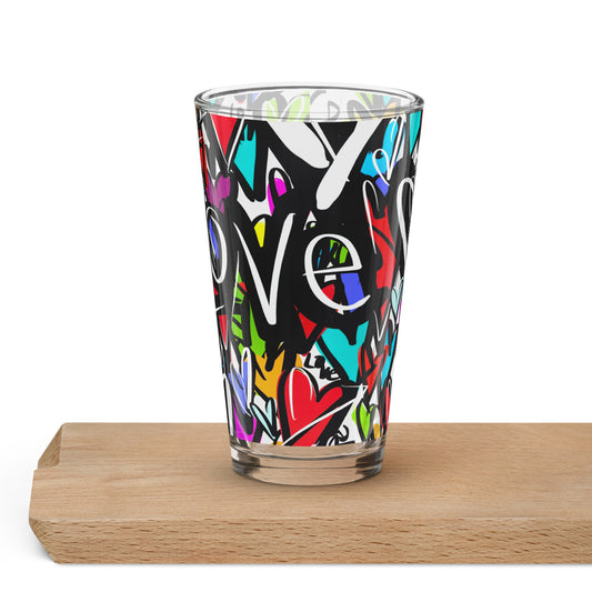 Shaker pint glass "Finding Love"