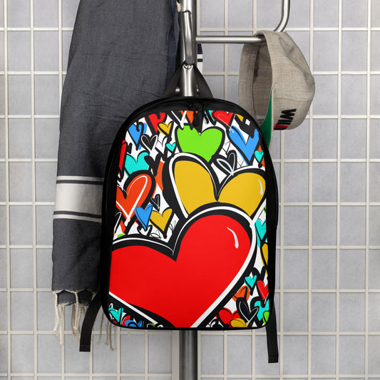 Minimalist Backpack Love Hearts