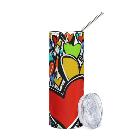 Stainless steel tumbler "Big Heart Love"