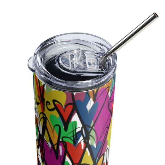 Stainless steel tumbler “Love Love Love”