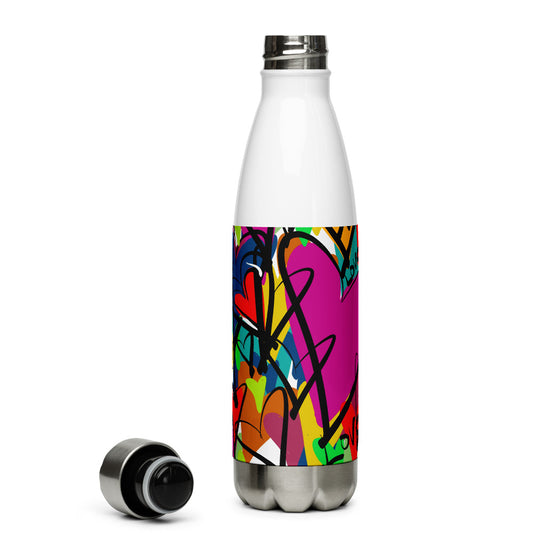 Stainless Steel Water Bottle Love Love Love